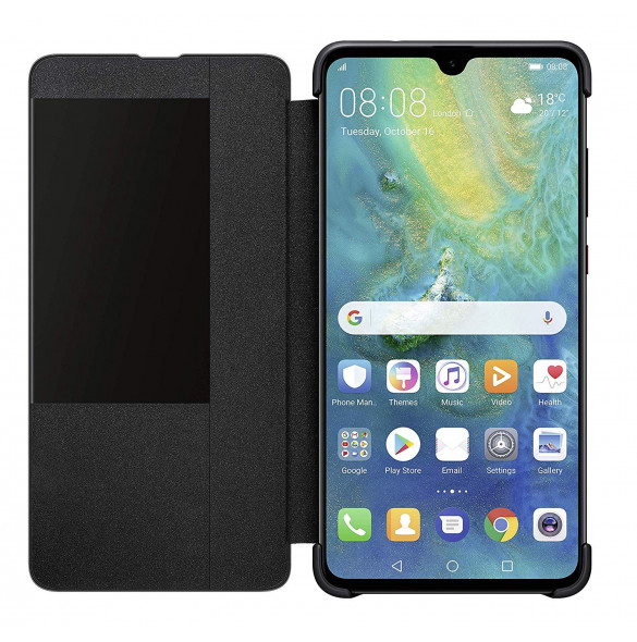 Huawei 51992621 Smart Flip View Vikbart Fodral Till Huawei Mate 20 - Svart