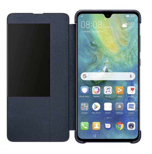 Huawei 51992605 Smart Flip View Vikbart Fodral Till Huawei Mate 20 - BLÅ