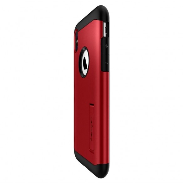 Rött och väldigt snyggt omslag till iPhone XS / X.