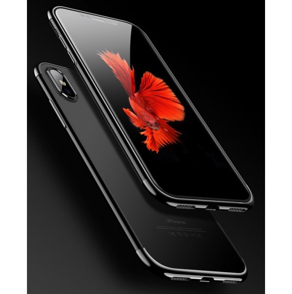 Clear Color Case Gel TPU Electroplating frame Cover Skal till Xiaomi Redmi Note 7 - Röd