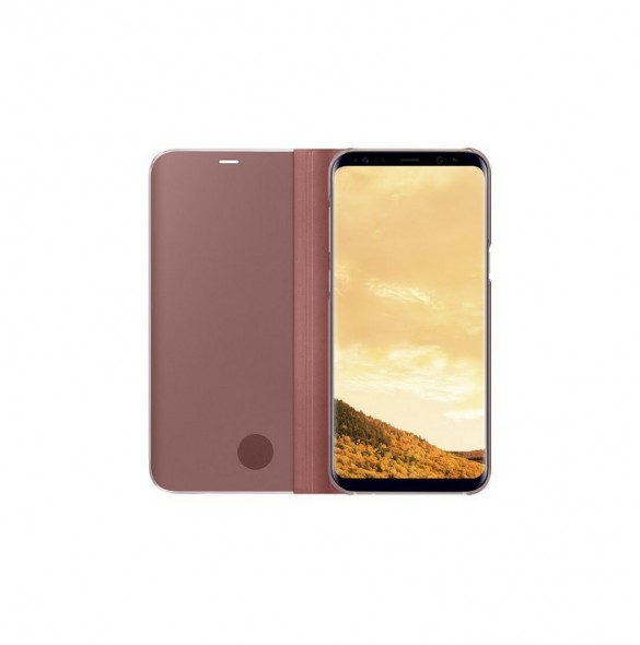Samsung EF-ZG955CPE Clear View Cover Vikbart Fodral Till Samsung Galaxy S8 Plus - Rosa