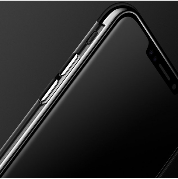JollyFX Clear Color Case Gel TPU Electroplating frame Cover Skal till Xiaomi Redmi Note 7 - Svart