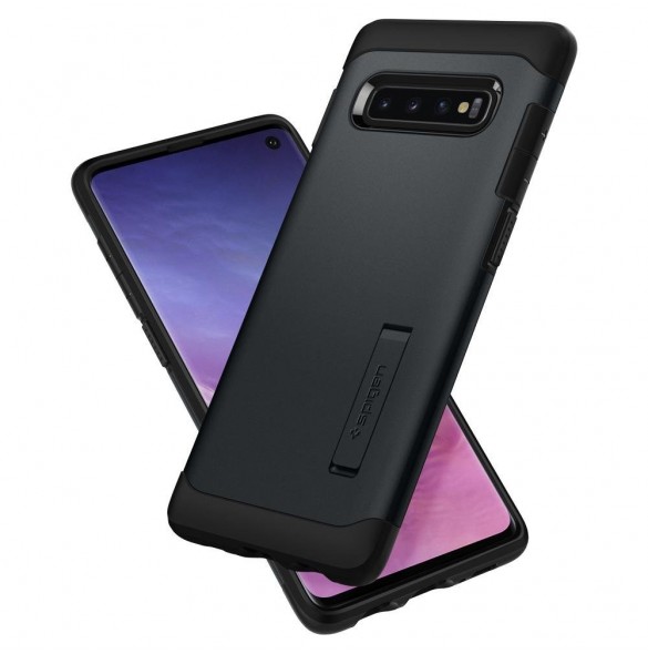 Skiffer i metall och mycket snyggt skal till Samsung Galaxy S10.