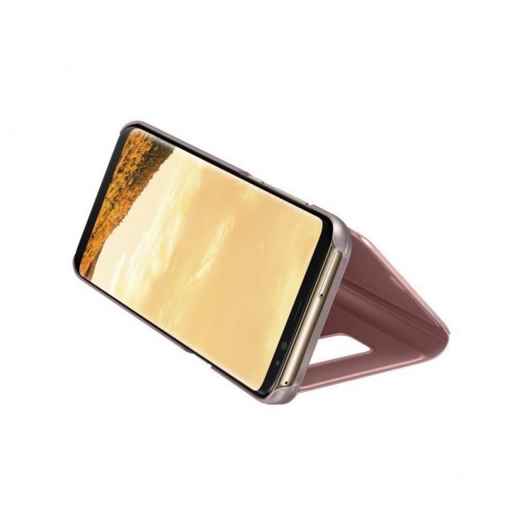 Samsung EF-ZG955CPE Clear View Cover Vikbart Fodral Till Samsung Galaxy S8 Plus - Rosa