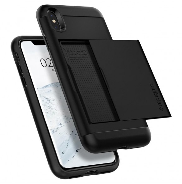 Din telefon och väldigt snyggt skydd från Spigen.