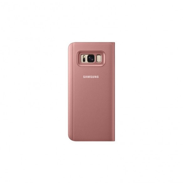 Samsung EF-ZG955CPE Clear View Cover Vikbart Fodral Till Samsung Galaxy S8 Plus - Rosa