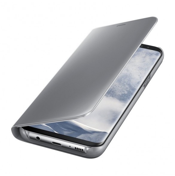 Samsung EF-ZG955CSE Clear View Cover Vikbart Fodral Till Samsung Galaxy S8 Plus - Silver