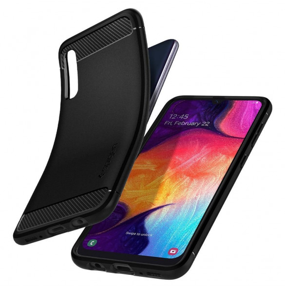 Vackert och pålitligt skyddsfodral Samsung Galaxy A50.