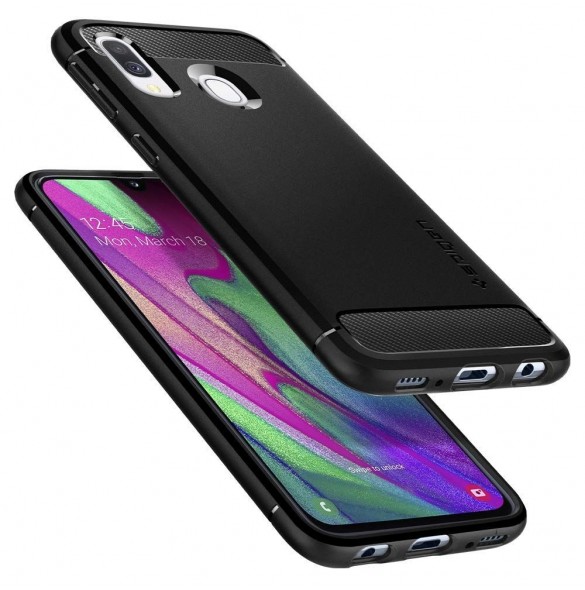 Svart och väldigt snyggt skal till Samsung Galaxy A40.