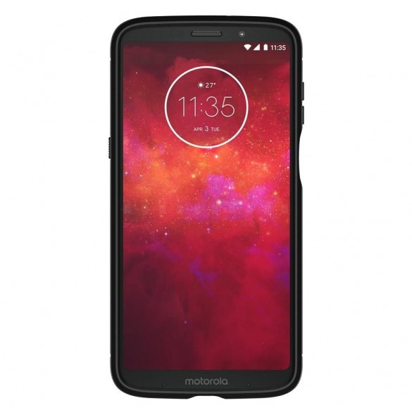 Svart och väldigt snyggt skal till Motorola Moto Z3 Play.