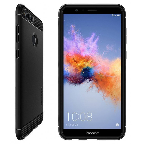Svart och mycket snyggt omslag till Huawei Huawei Honor 7X kommer till skyddas av detta fantastiska omslag.