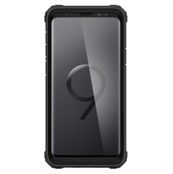 Svart och väldigt elegant lock till Samsung Galaxy S9 Plus.