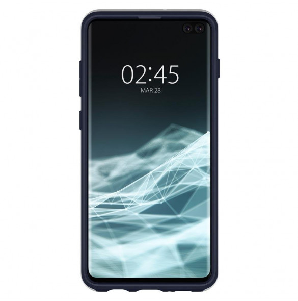 Arktiskt silver och mycket snyggt skal till Samsung Galaxy S10 Plus.