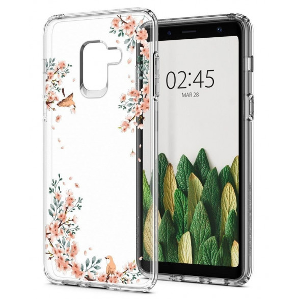 Genomskinligt blomning och mycket snyggt omslag från Spigen.