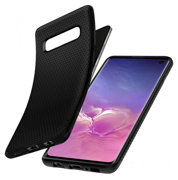 Svart och väldigt elegant lock till Samsung Galaxy S10.