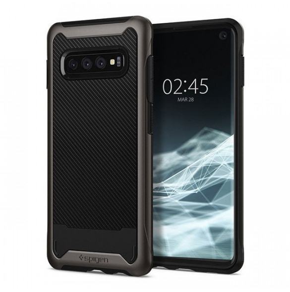 Vapenmetall och mycket snyggt skal till Samsung Galaxy S10 Plus.