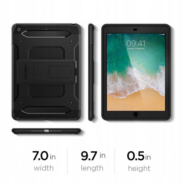 Svart och väldigt snyggt fodral för iPad 9.7 2018 / 9.7 2017.