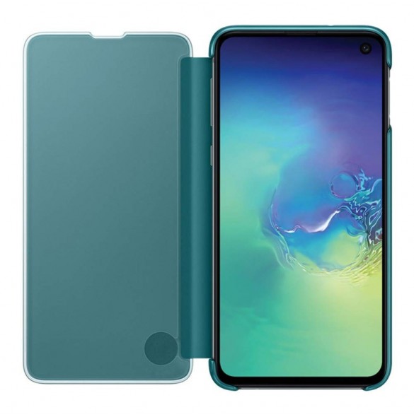 Samsung Clear View Stående Cover med Intelligent Display för Samsung Galaxy S10e - Grön (EF-ZG970CGEGWW)