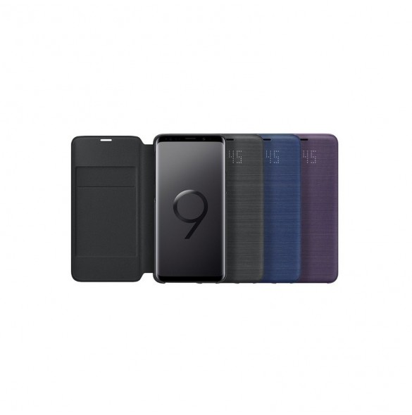 Samsung EF-NG960PBEGWW LED View Cover Vikbart Fodral Till Samsung Galaxy S9 - Black
