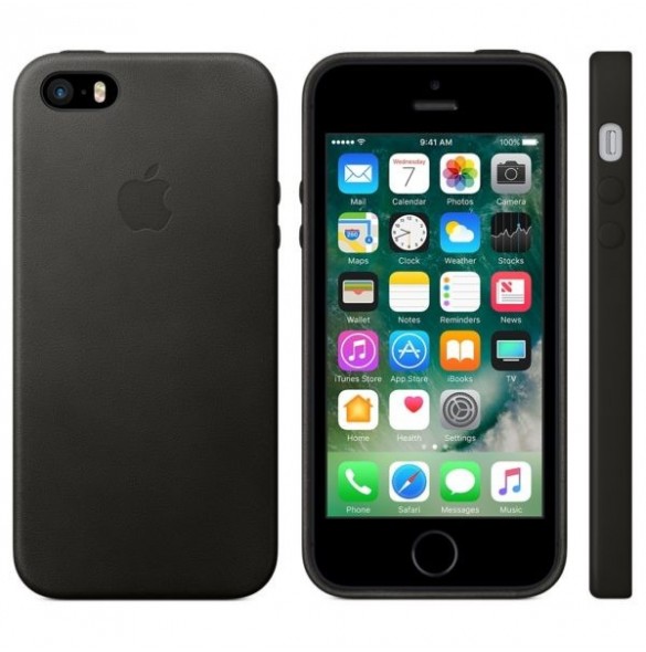 Apple MMHH2ZM/A Leather Case Skal till iPhone 5/ 5s / SE - Svart