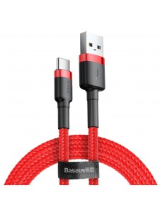 Hållbar USB / USB-C-kabel med nylonfläta.