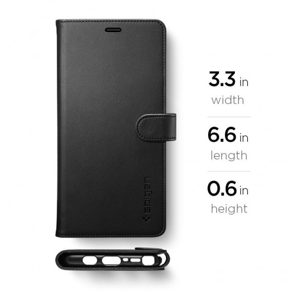 Spigen Wallet S Saffiano Samsung Galaxy Note8 - Svart