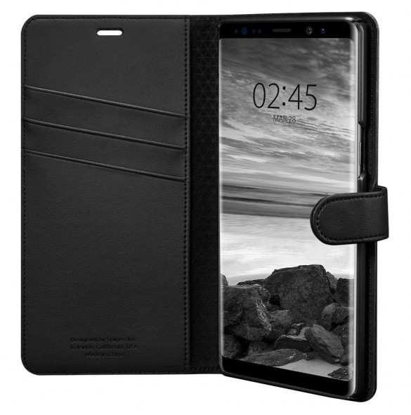 Spigen Wallet S Saffiano Samsung Galaxy Note8 - Svart