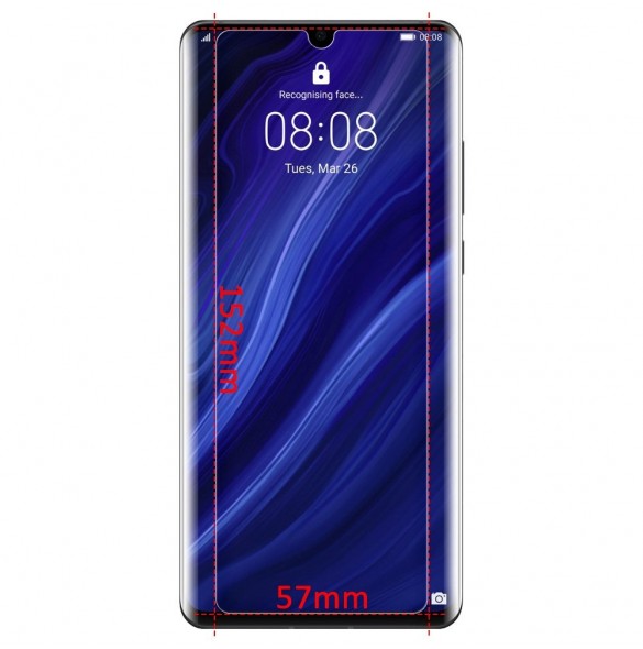 Wozinsky tempererat glas fullt lim supertåligt skärmskydd full täckning med ramsväska vänlig för Huawei P30 Pro
