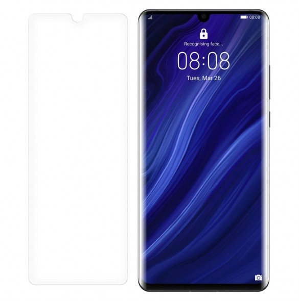 Wozinsky tempererat glas fullt lim supertåligt skärmskydd full täckning med ramsväska vänlig för Huawei P30 Pro