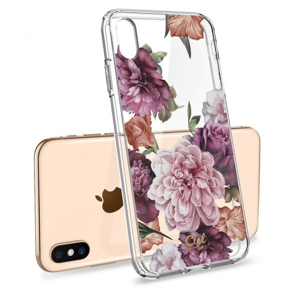 Rosblommigt och väldigt snygg täcka för iPhone X / XS.