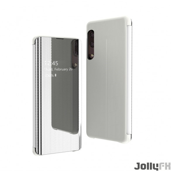 Silver och mycket snyggt omslag Samsung Galaxy A50.