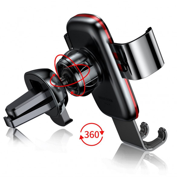 Baseus Metal Age Gravity Car Mount Phone Holder för luftuttag - Grå