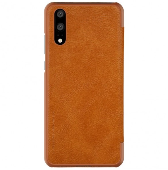 Nillkin Qin S-View Cover Vikbart Fodral Till Huawei P20 - Brun