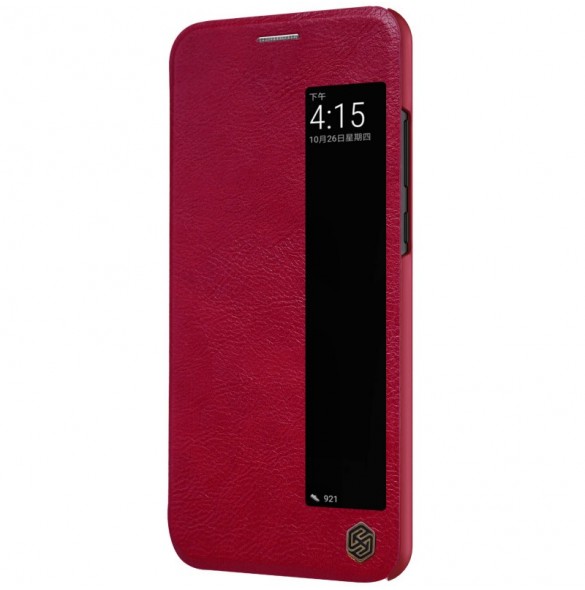 Nillkin Qin S-View Cover Vikbart Fodral Till Huawei P20 - Röd