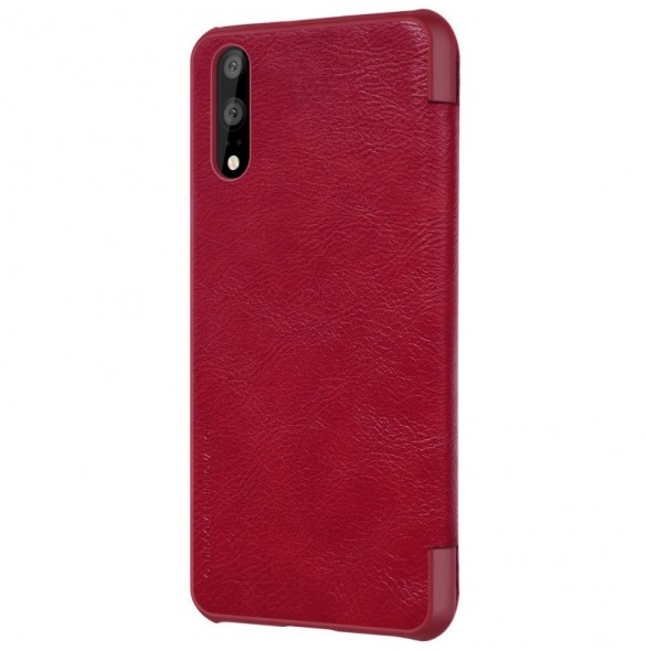Nillkin Qin S-View Cover Vikbart Fodral Till Huawei P20 - Röd