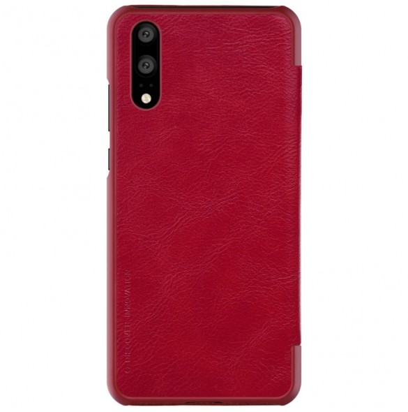 Nillkin Qin S-View Cover Vikbart Fodral Till Huawei P20 - Röd
