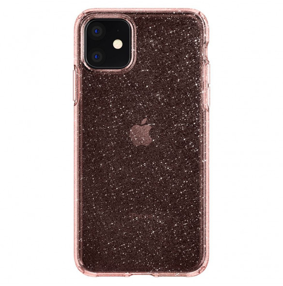 Glitter ros och mycket praktiskt omslag från Spigen.