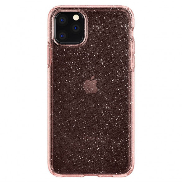 Glitter ros och mycket snygg täckning iPhone 11 Pro Max.