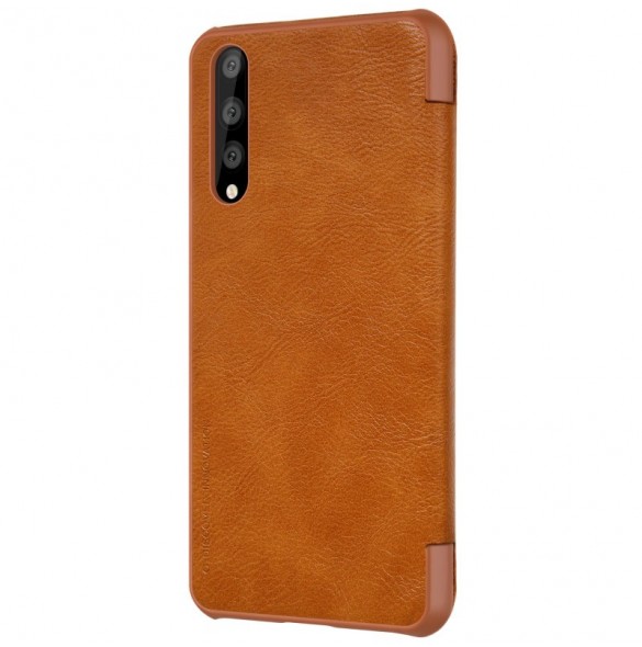 Nillkin Qin S-View Cover Vikbart Fodral Till Huawei P20 Pro - Brun