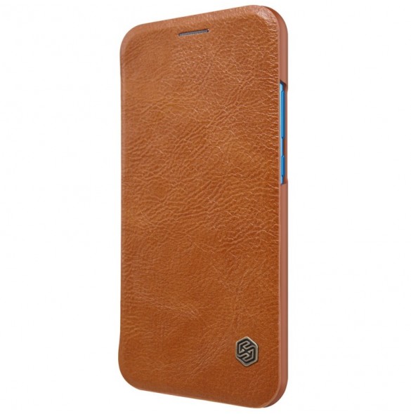 Nillkin Qin S-View Cover Vikbart Fodral Till Huawei P20 Lite - Brun