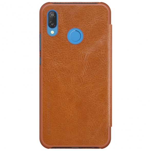 Nillkin Qin S-View Cover Vikbart Fodral Till Huawei P20 Lite - Brun