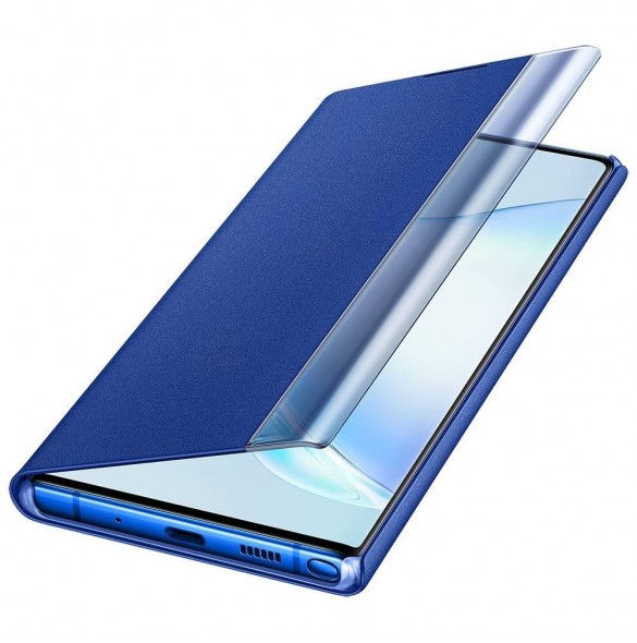 Samsung EF-ZN975CLEGWW Clear View Standing Cover med intelligent skärm för Samsung Galaxy Note 10 Plus - Blå