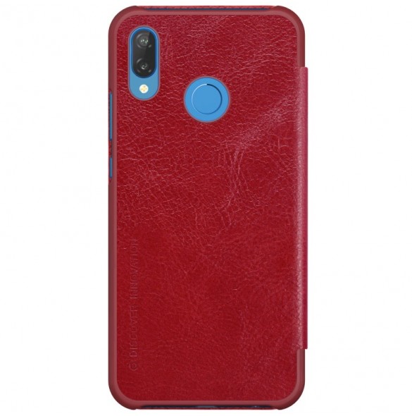 Nillkin Qin S-View Cover Vikbart Fodral Till Huawei P20 Lite - Röd