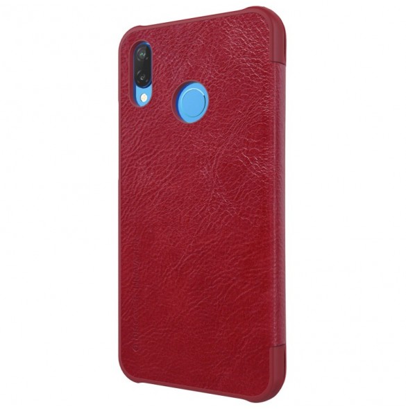 Nillkin Qin S-View Cover Vikbart Fodral Till Huawei P20 Lite - Röd