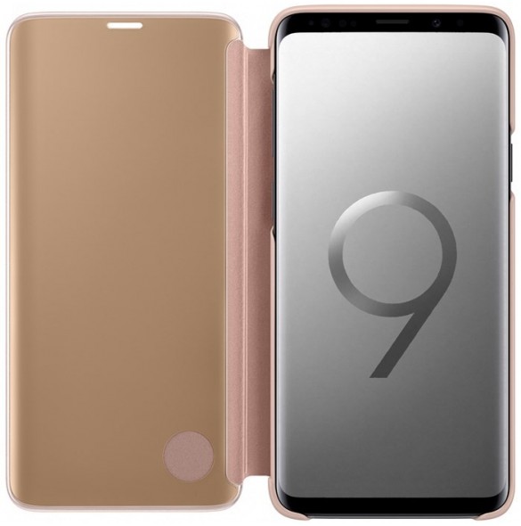 Samsung EF-ZG965CFE Clear View Cover Skal till Samsung Galaxy S9 Plus - Guld