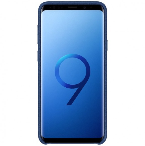 Samsung EF-XG965ALEGWW Alcantara Cover Skal Till Samsung Galaxy S9 Plus - Blå