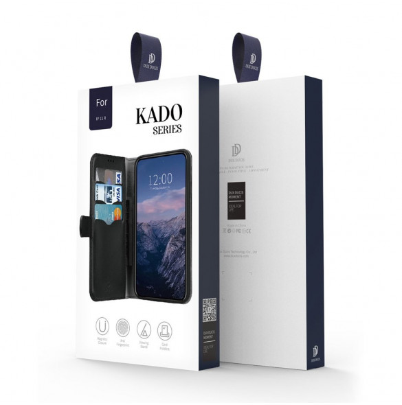 Dux Ducis Kado Bookcase plånbok för iPhone 11 - Svart