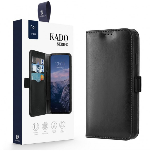 Dux Ducis Kado Bookcase plånbok för iPhone 11 - Svart