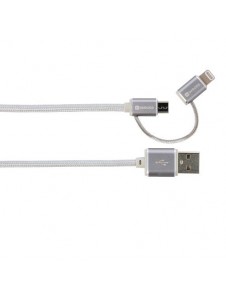 Laddar och synkroniserar alla USB-enheter med Micro USB eller Lightning Connector.