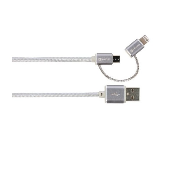Laddar och synkroniserar alla USB-enheter med Micro USB eller Lightning Connector.